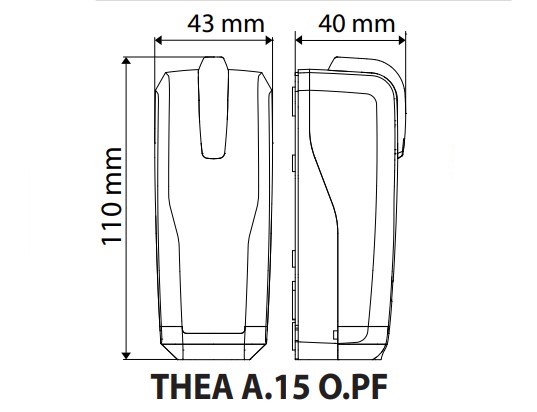 Размеры фотоэлементов thea a 15 от BFT