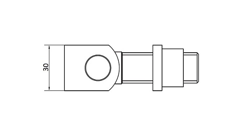 Комплектующие для распашных ворот Петля CAME H 18 регулируемая с гайкой, 42-68 мм, М18, приваривание в Батайске